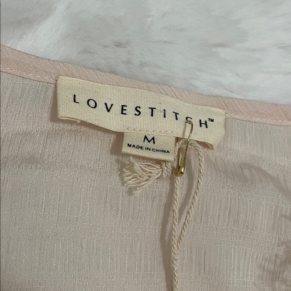 Love Stitch Soft Pink Lace Blouse - Picture 5 of 8